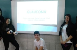 Apresentação de trabalhos na aula de Física dos alunos do 2º Ano