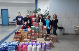 Entrega das doações arrecadadas na Gincana da Família